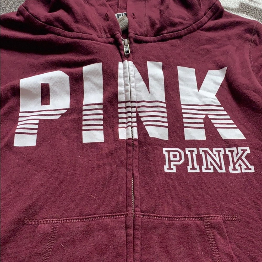 Pink maroon hoodie
